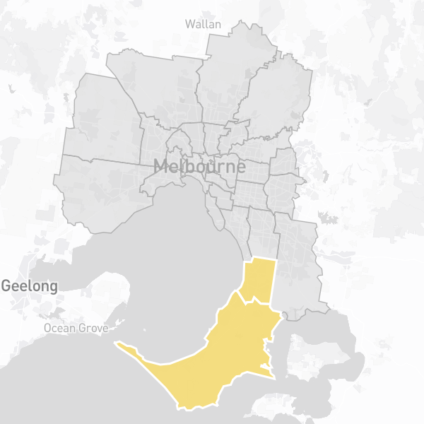 墨尔本南区区域位置图